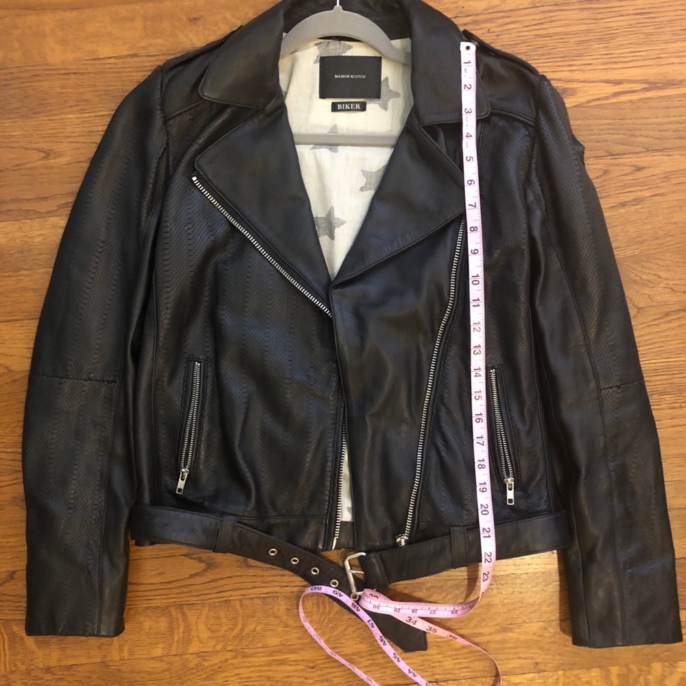 Maison Scotch Black Leather Jacket (8)